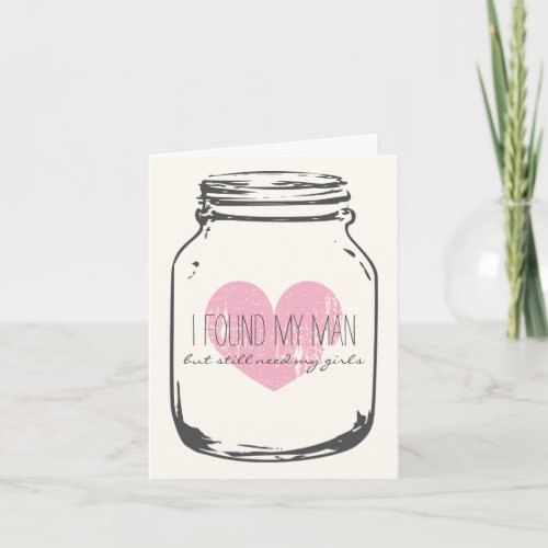 Rustic mason jar bridesmaid request cards