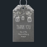 Rustic Mason Jar Lights and Lace Chalkboard Tags<br><div class="desc">Chalkboard rustic country tags with mason jars,  lace,  and string lights</div>
