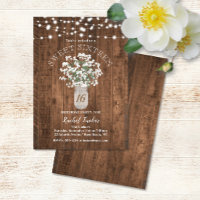 Rustic Mason Jar Lights Sweet 16 Birthday Party