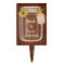 rustic mason jar  personalized cake picks