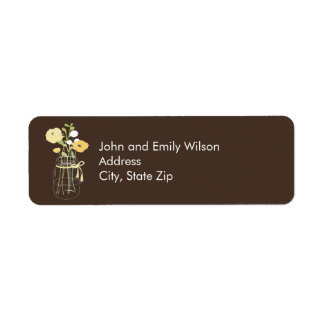 Rustic Mason Jar Return Address Labels