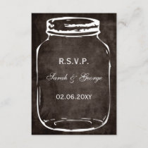 rustic mason jar rsvp cards standard 3.5 x 5