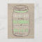Rustic Mason Jar Save the Date Light Green