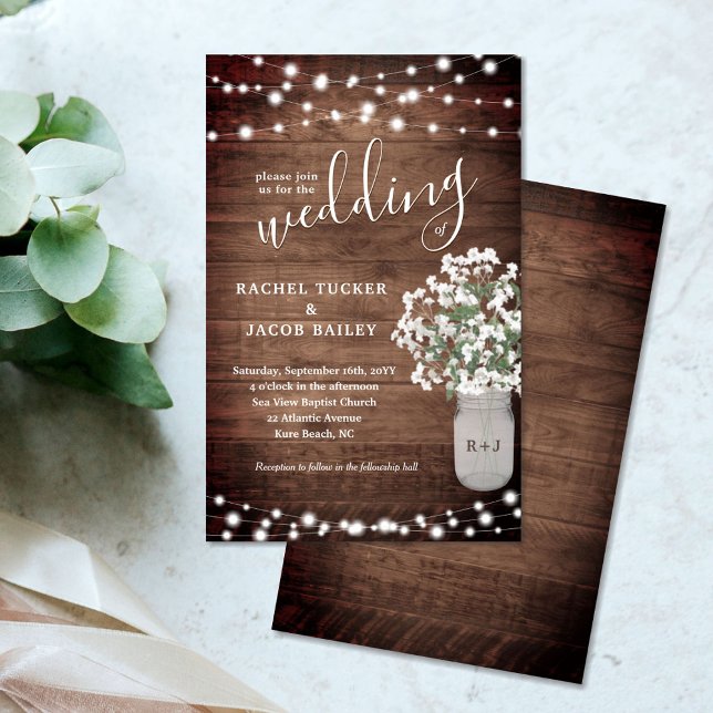 Rustic Mason Jar String Lights Budget Wedding (Creator Uploaded)