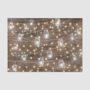 Rustic Mason Jar String Lights Romantic Tissue Paper
