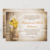 rustic mason jar wedding anniversary invitations (Front/Back)