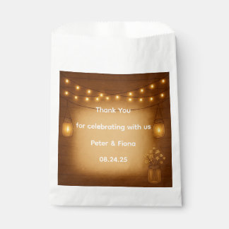 Rustic Mason Jar Wedding Favor Bag