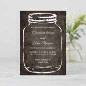 rustic mason jar wedding invitation (Standing Front)