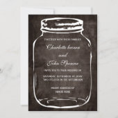 rustic mason jar wedding invitation (Front)