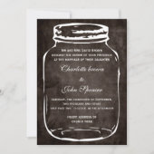 rustic mason jar wedding invites (Front)