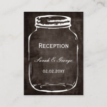 rustic mason jar wedding Reception Cards