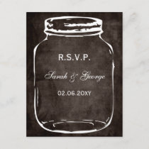 rustic mason jar wedding rsvp
