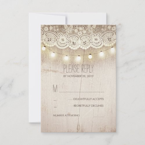 Rustic Mason Jar Wedding RSVP Cards