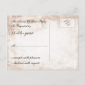 rustic mason jar wedding rsvp invitation postcard (Back)