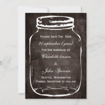 rustic mason jar wedding save the date