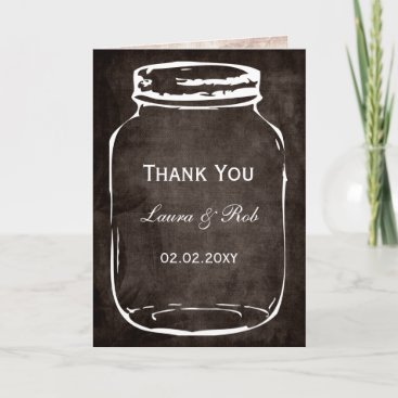 rustic mason jar wedding thank you