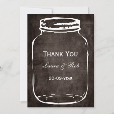 rustic mason jar wedding thank you