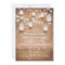 rustic mason jars and light wedding invitations