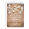 rustic mason jars with lights bridal shower invite