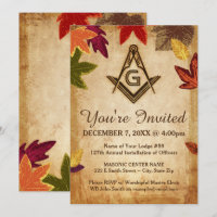 Rustic Masonic Invitation Templates | Freemason