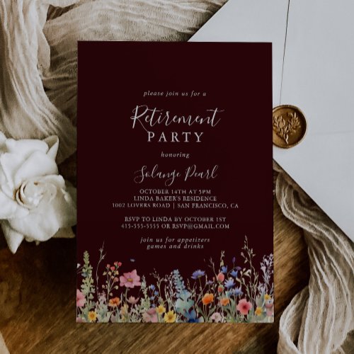Rustic Meadow Botanical Retirement Party