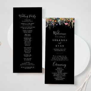 Rustic Meadow Botanical Wedding Program