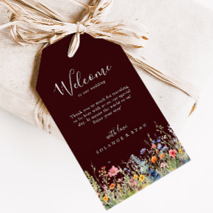 Rustic Meadow Botanical Wedding Welcome Gift Tags