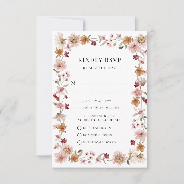 Rustic Meal RSVP Card (Front)