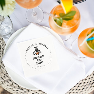 Rustic Meant To Bee Wedding Napkins