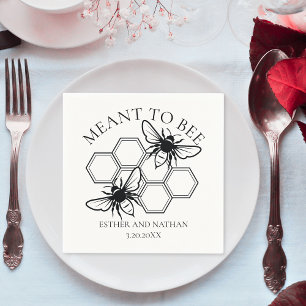 Rustic Meant to Bee Wedding  Napkins