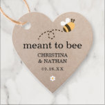 Rustic Meant To Bee Wedding Thank You Favor Tags<br><div class="desc">Say thank you with this unique favor tag featuring illustration bee with "meant to bee" in classic typography. On the back of the tag has the words "thank you " with a little flower. Message me if you need assistance or have any special requests.</div>
