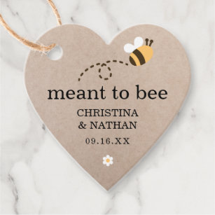 Rustic Meant To Bee Wedding Thank You Favor Tags