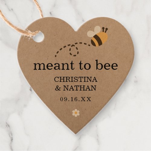 Rustic Meant To Bee Wedding Thank You Favor Tags