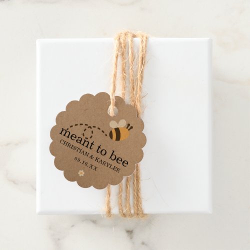 Rustic Meant To Bee Wedding Thank You Favor Tags