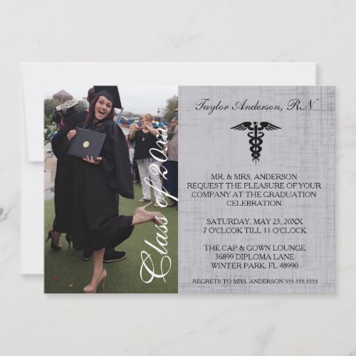 Rustic Medical RN School Graduation Announcement