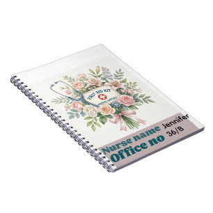 Rustic Medical Wall Decor – Yellow Botanical Steth Notebook