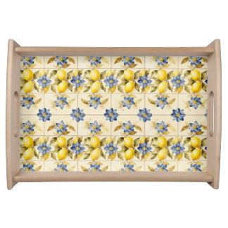 Rustic Mediterranean Lemon Tile Serving Tray MH26