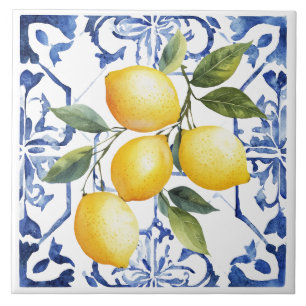 Rustic Mediterranean Tuscany Lemon Ceramic Tile