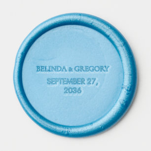 Rustic Mediterranean Wedding Couple Monogram  Wax Seal Sticker