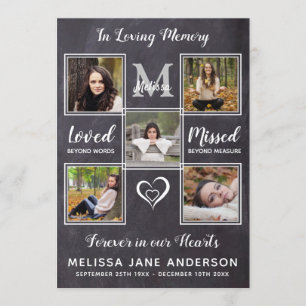 Rustic Memorial 5 Photos Order Of Service Funeral Program