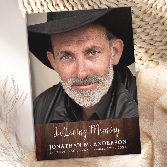 Rustic Memorial Loving Memory Sympathy Thank You Note Card (Creator Uploaded)