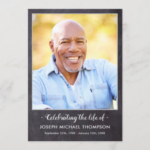 Rustic Memorial Photo Order Of Service Funeral Program