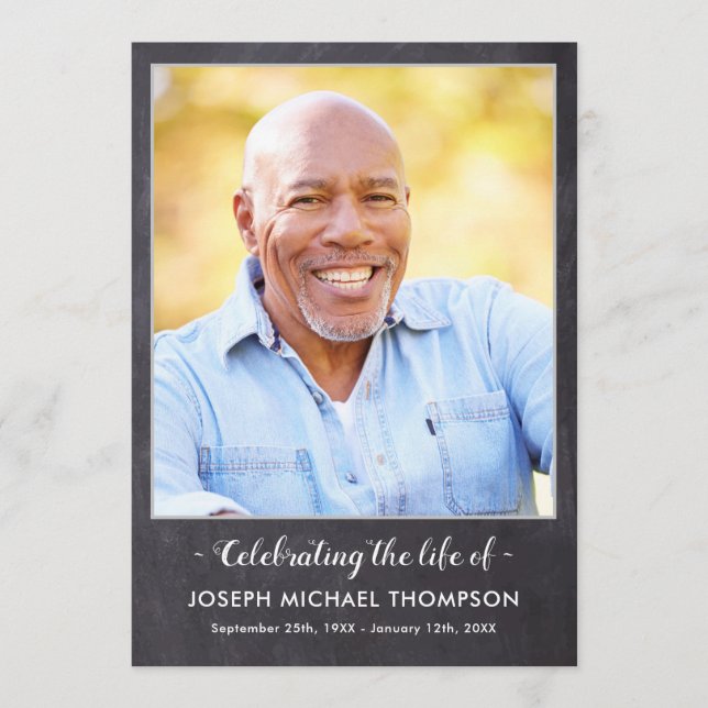 Rustic Memorial Photo Order Of Service Funeral Program (Front)