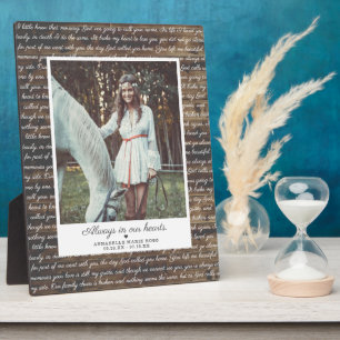 Rustic Memorial Poem   Photo Keepsake Plaque