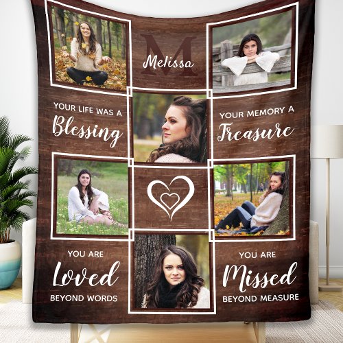 Rustic Memorial Remembrance Photo Keepsake