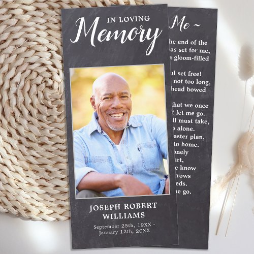 Rustic Memorial Sympathy Poem Funeral Prayer Card