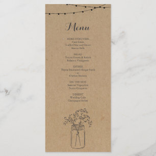 Rustic Menu for Wedding or other Special Occasion
