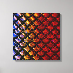 Rustic Mermaid Scales Canvas Print