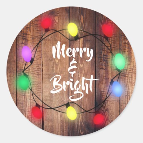 Rustic Merry  Bright Holiday Christmas Stickers