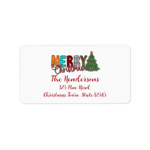 Rustic Merry Christmas, Christmas Tree Label
